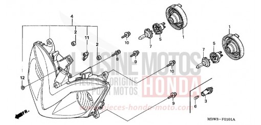SCHEINWERFER (2) CBR600FR1 de 2001